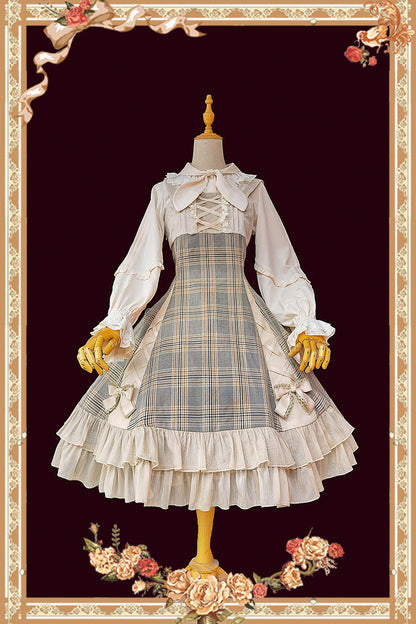 Infanta - Memoirs of Backlight - Elegant Plaid Lolita JSK Dress