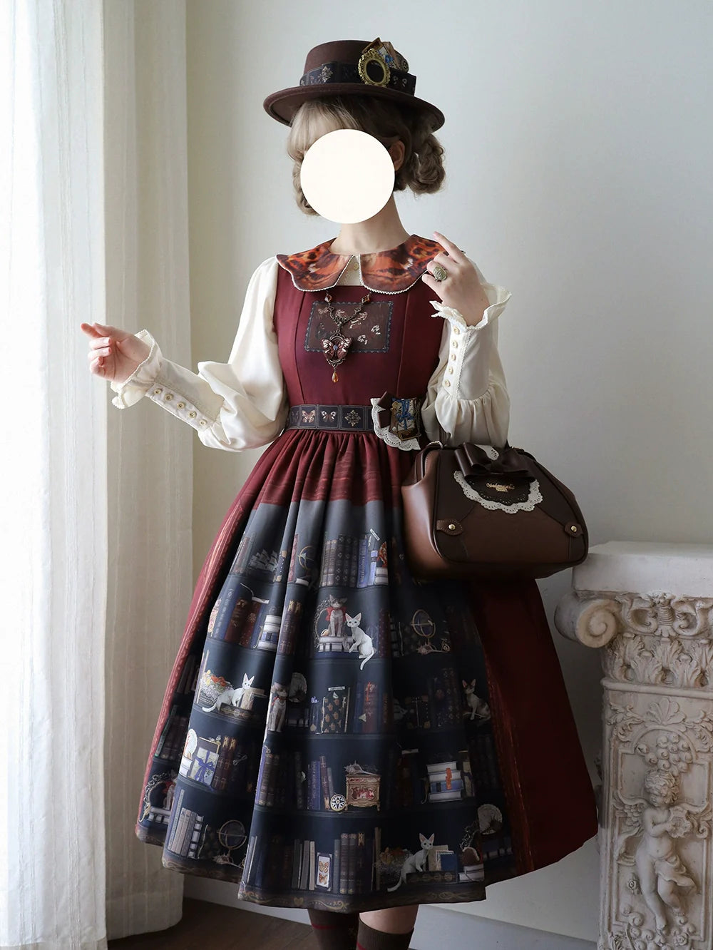 Miss Point - German Bookshelf - Classic Lolita Printed JSK Dress