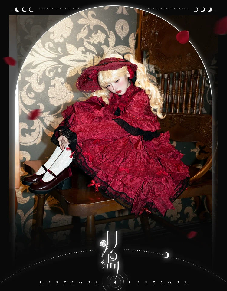 Lost Aqua - Vintage Lolita Dress Set, Cotton Shirt