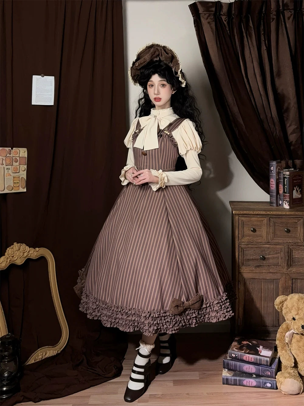 Miss Point - Classic Lolita JSK Customized Stripe Lolita Dress