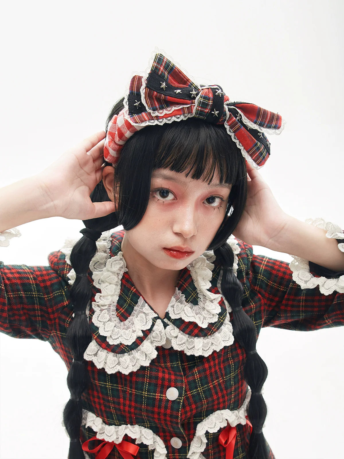 Retro bow hair bands niche design senior sense of sweet hair card headdresses【s0000004280】