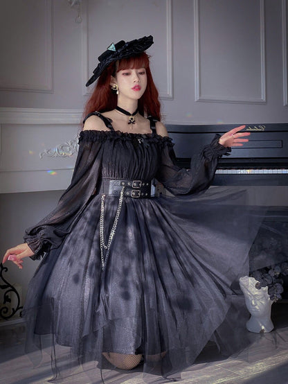 Your Princess - Gothic Lolita High Waist Black Dress