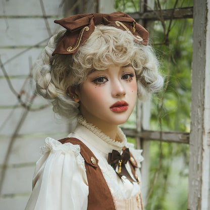 Miss Point - Golden Movement - Elegant Lolita Fishbone Skirt Customized