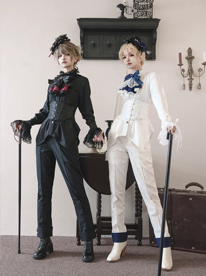 CastleToo - Coffin of Pilgrimage - Medieval European Ouji Lolita Shirt & Pants Suit