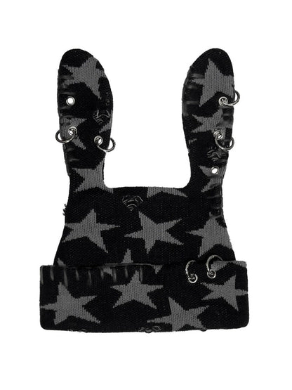 Rebellious Rabbit Five-pointed Star Knitted Cap【s0000004220】