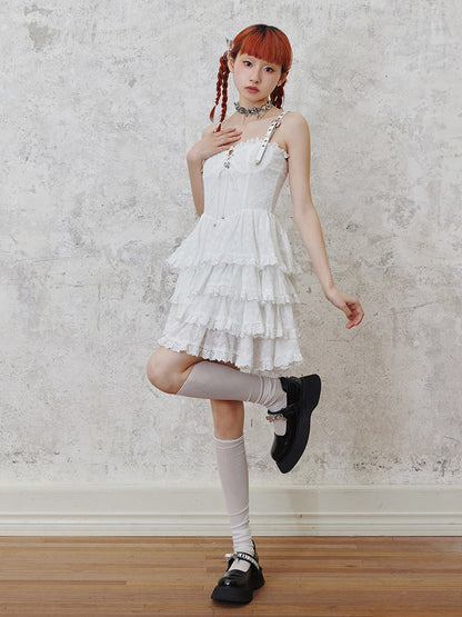 Strap lace cake skirt【s0000002510】