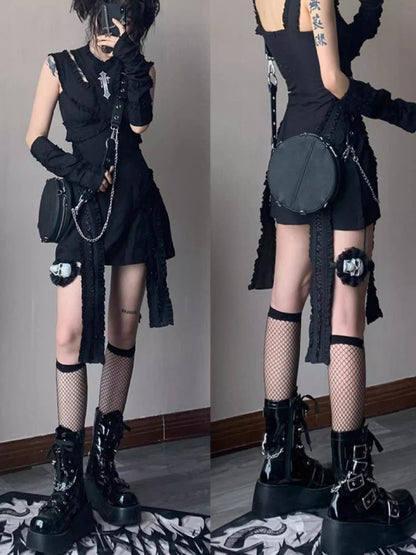 Sweet and cool punk girl dress【s0000006229】