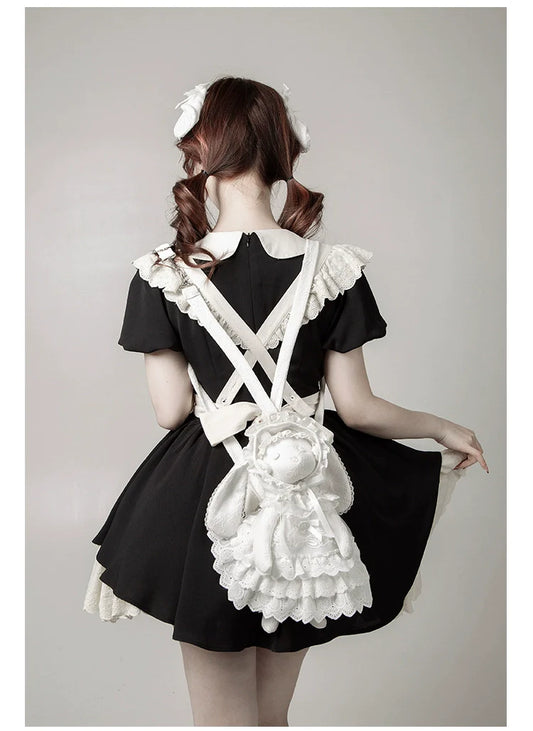 With PUJI - Puppet Box - Kawaii Lolita Bag Lamb Kitten Detachable Bag Dress Hat