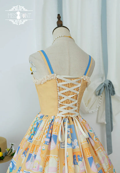 Miss Point - Daisy Lemon - Daily Lolita Lemon Print JSK Customized