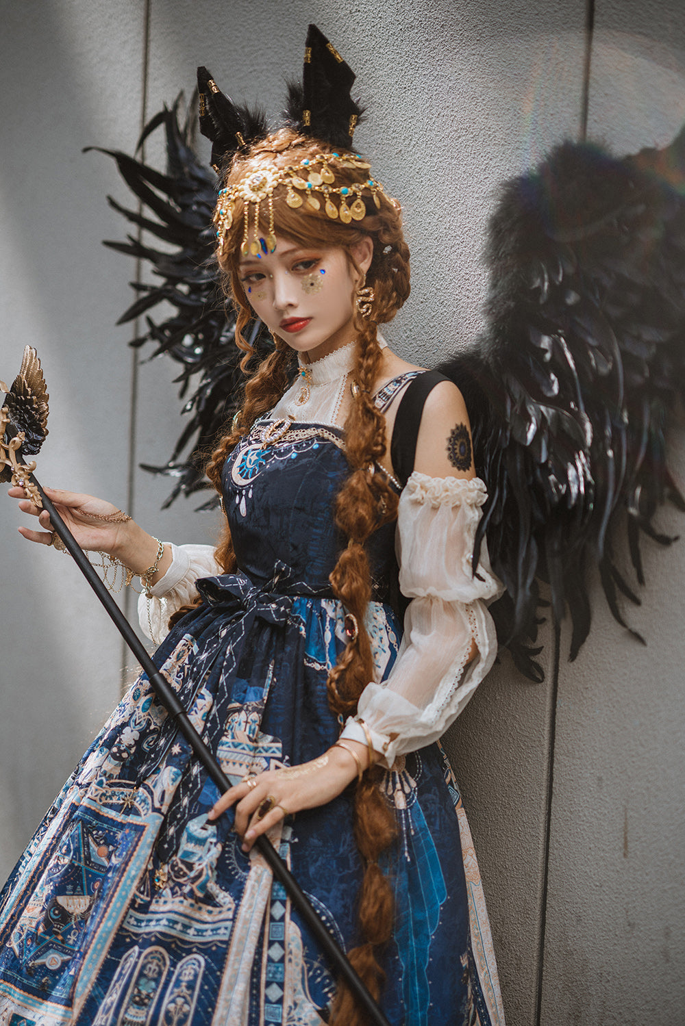 Miss Point - Dusk Bester - Egyptian Lolita Halter Attached Sleeve Blouse