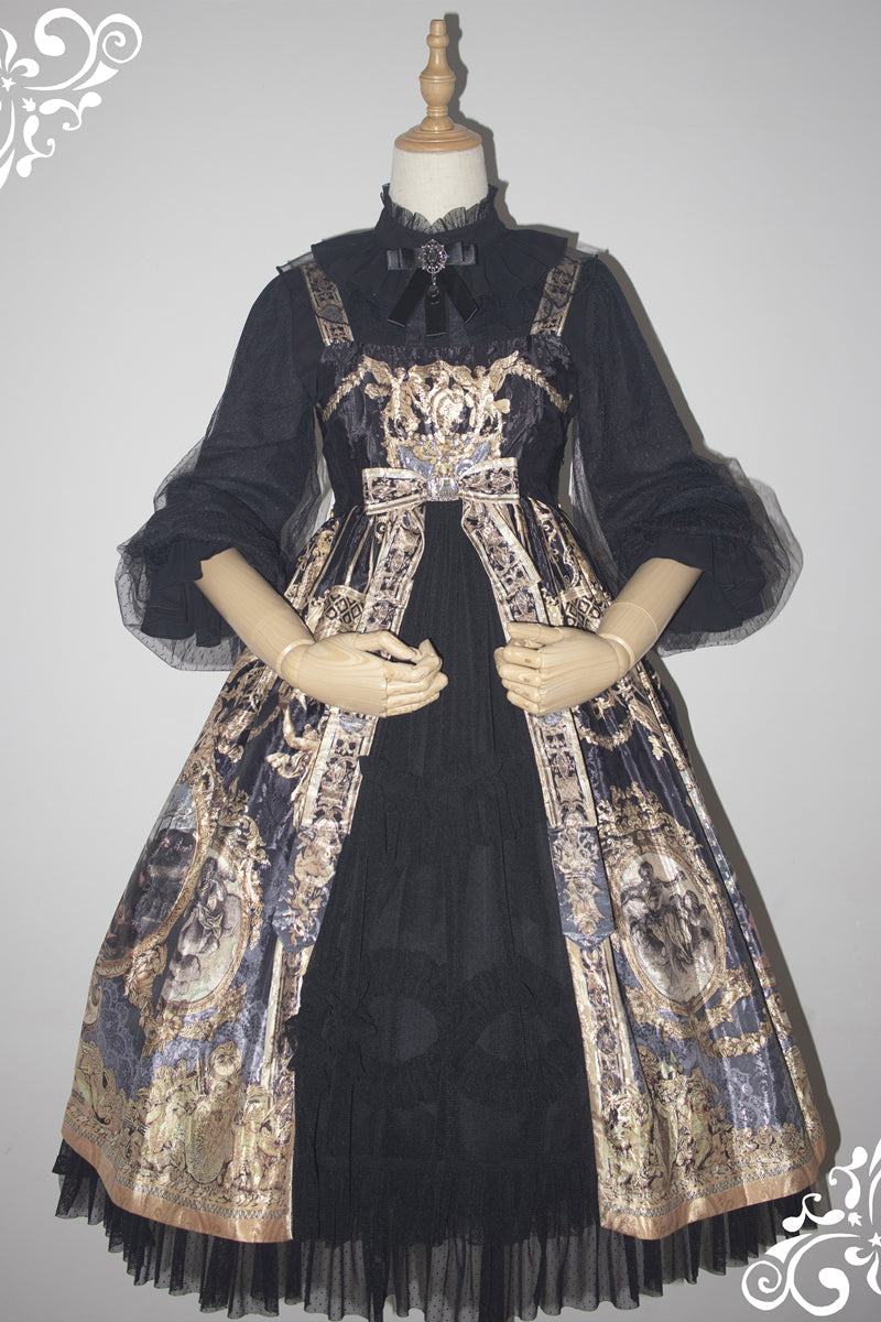 Kencrlo - Dim Moonlight - Classic Lolita Chiffon Yarn Inner Blouse