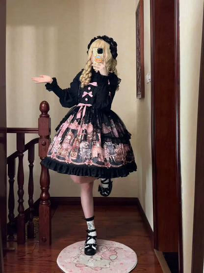 Uncle's Workshop - Missing Lamb Case - Gothic Lolita Dress Set with Sheep Prints