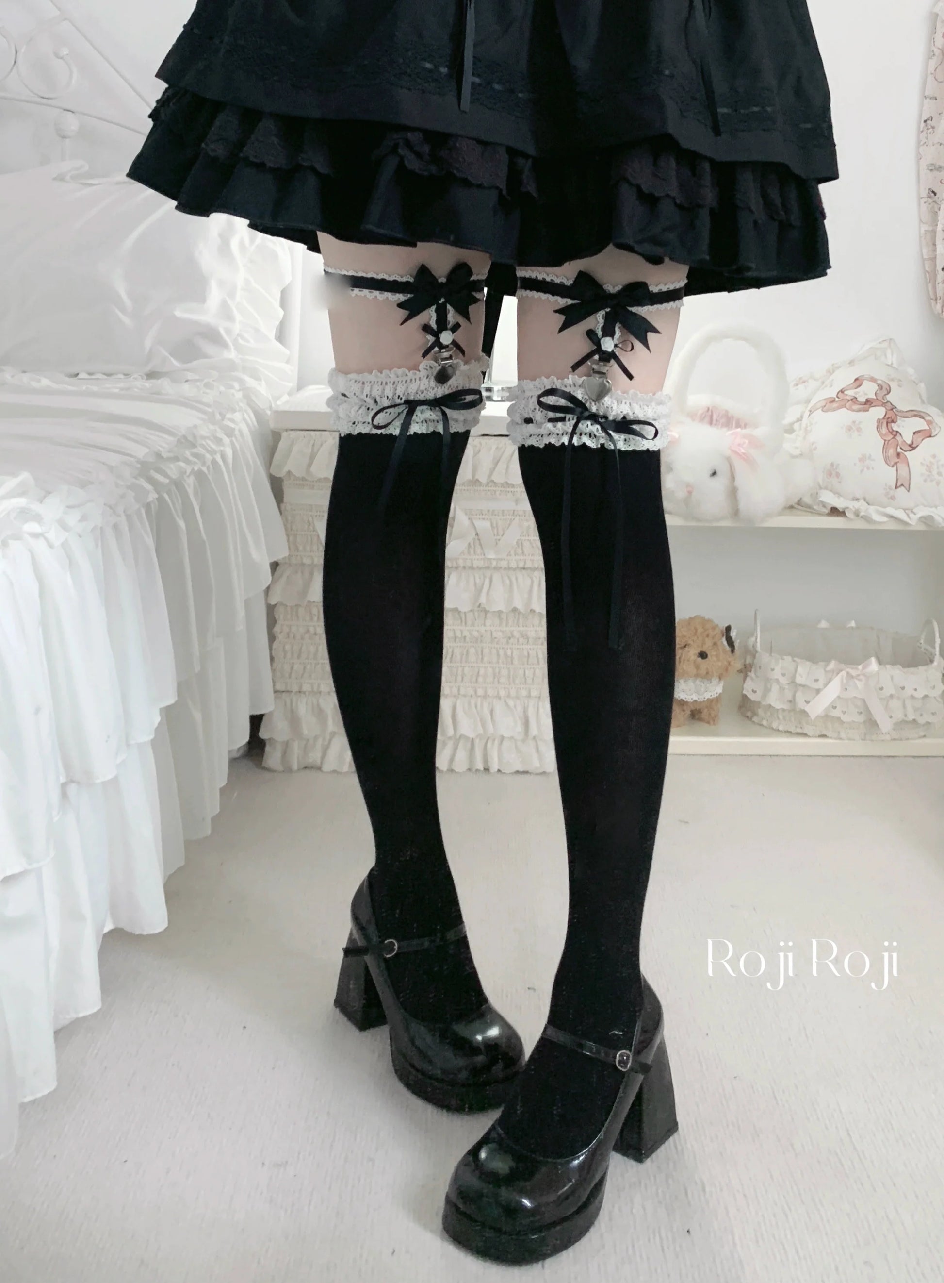 Roji Roji - Gentle Town - Sweet Lolita Cotton Calf Socks, Ankle Socks