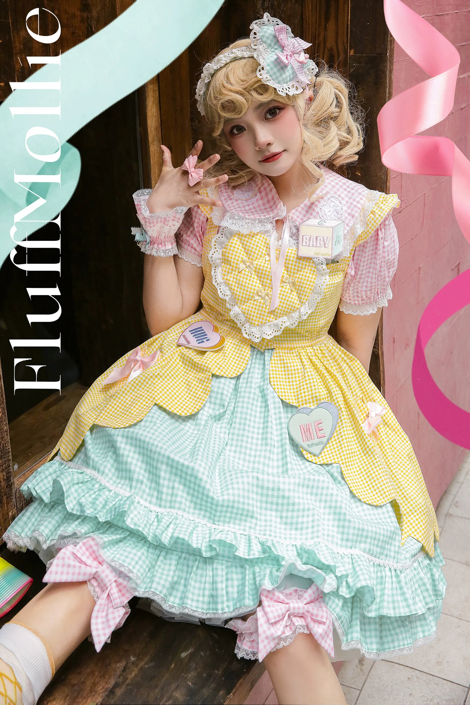 Fluff Mollie - Bean Breakfast - Sweet Lolita Overskirt Daily Daily Petaled Skirt