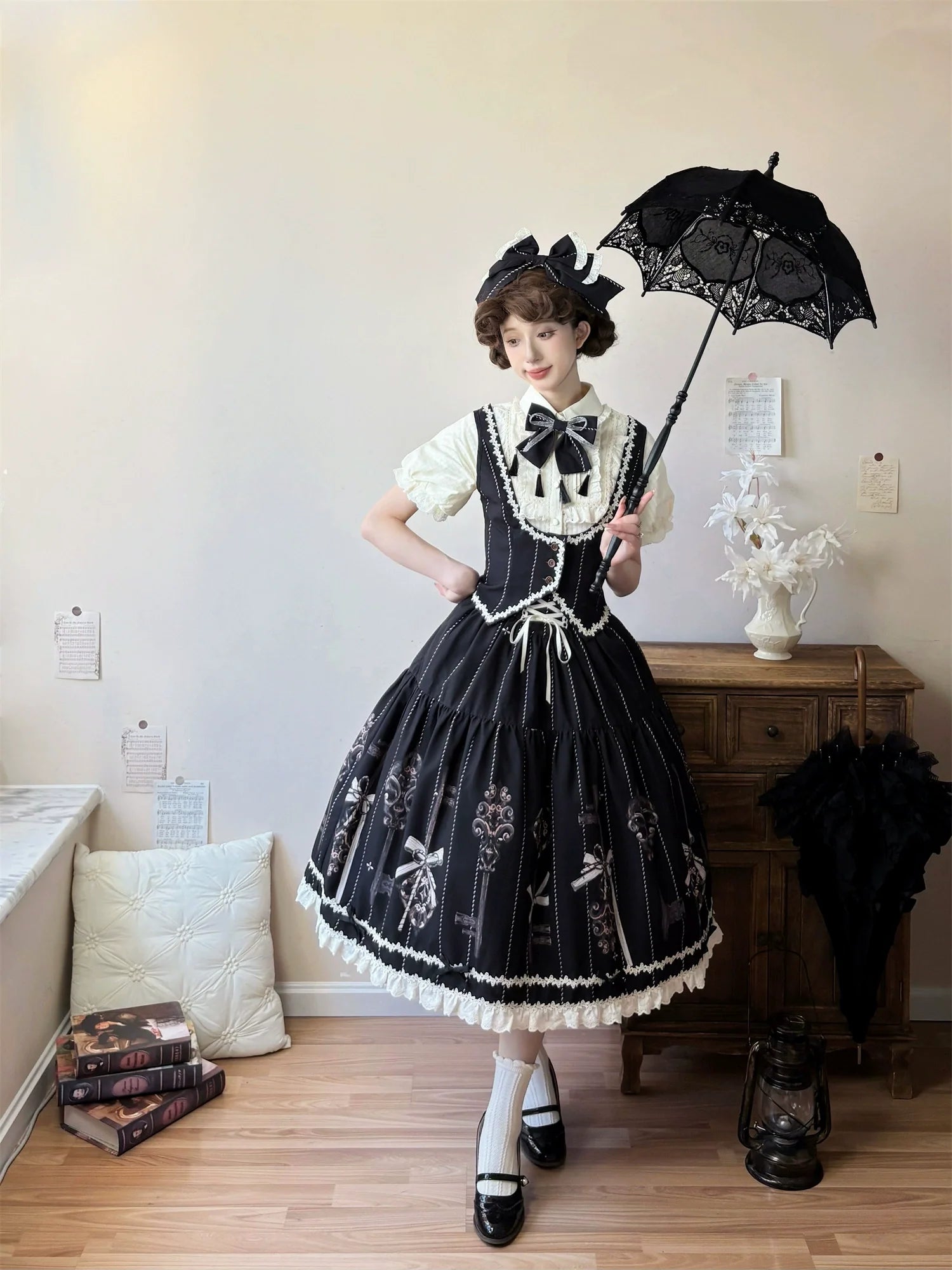 Uncle's Workshop - Secret Key - Classic Lolita Dress Suit, Key Print