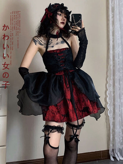 Dark princess tutu skirt dress【s0000006234】