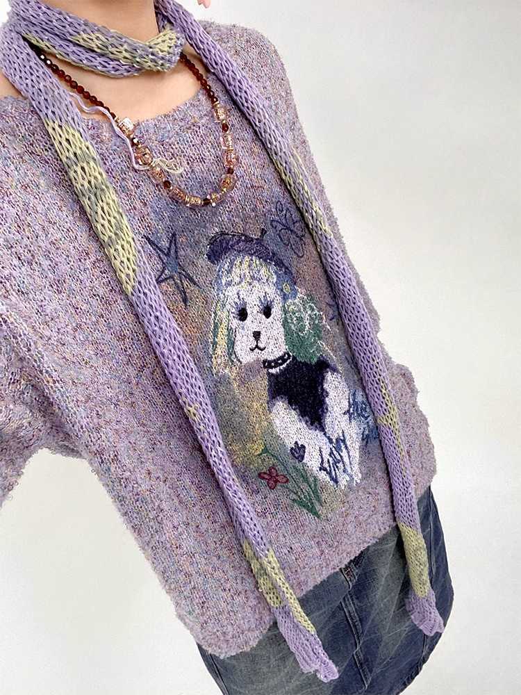 Dog print sweater【s0000009642】