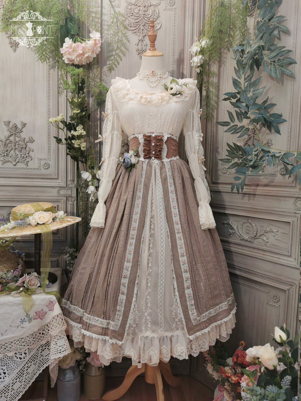 Miss Point - The Sally Gardens - Fish Bone High Waist Lolita Skirt