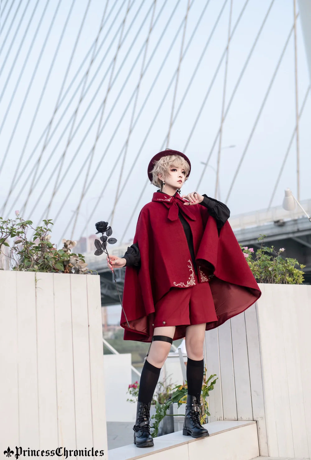 Princess Chronicles - Medieval Ouji Lolita Embroidered Cape