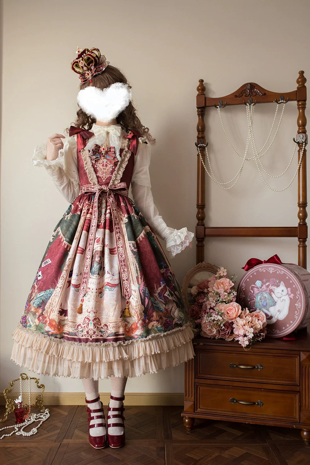 Miss Point - Kaleidoscope - Retro Lolita Dress Oil Painting Print JSK Dress Customized