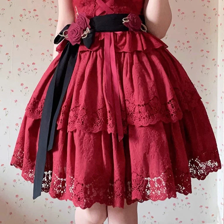 Miss Point - Forest Waltz - Classic Lolita Tiered Skirt Multi-layer Embroidered SK