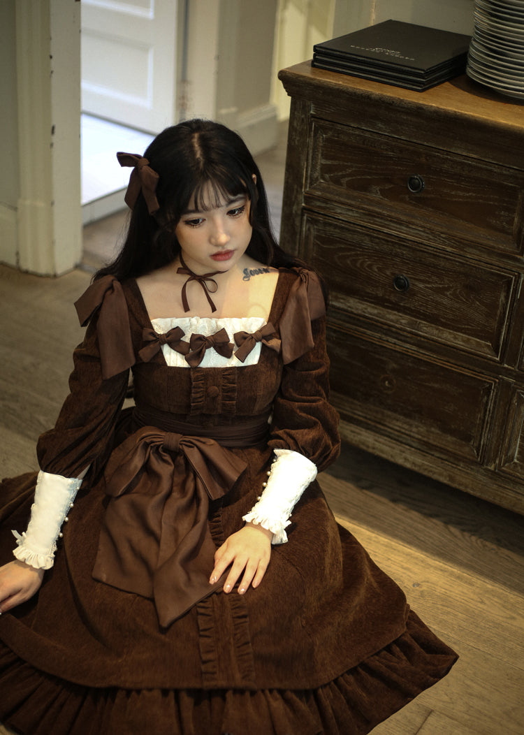 Sweet Wood - Annie's Gift - Elegant Velvet Lolita OP Dress