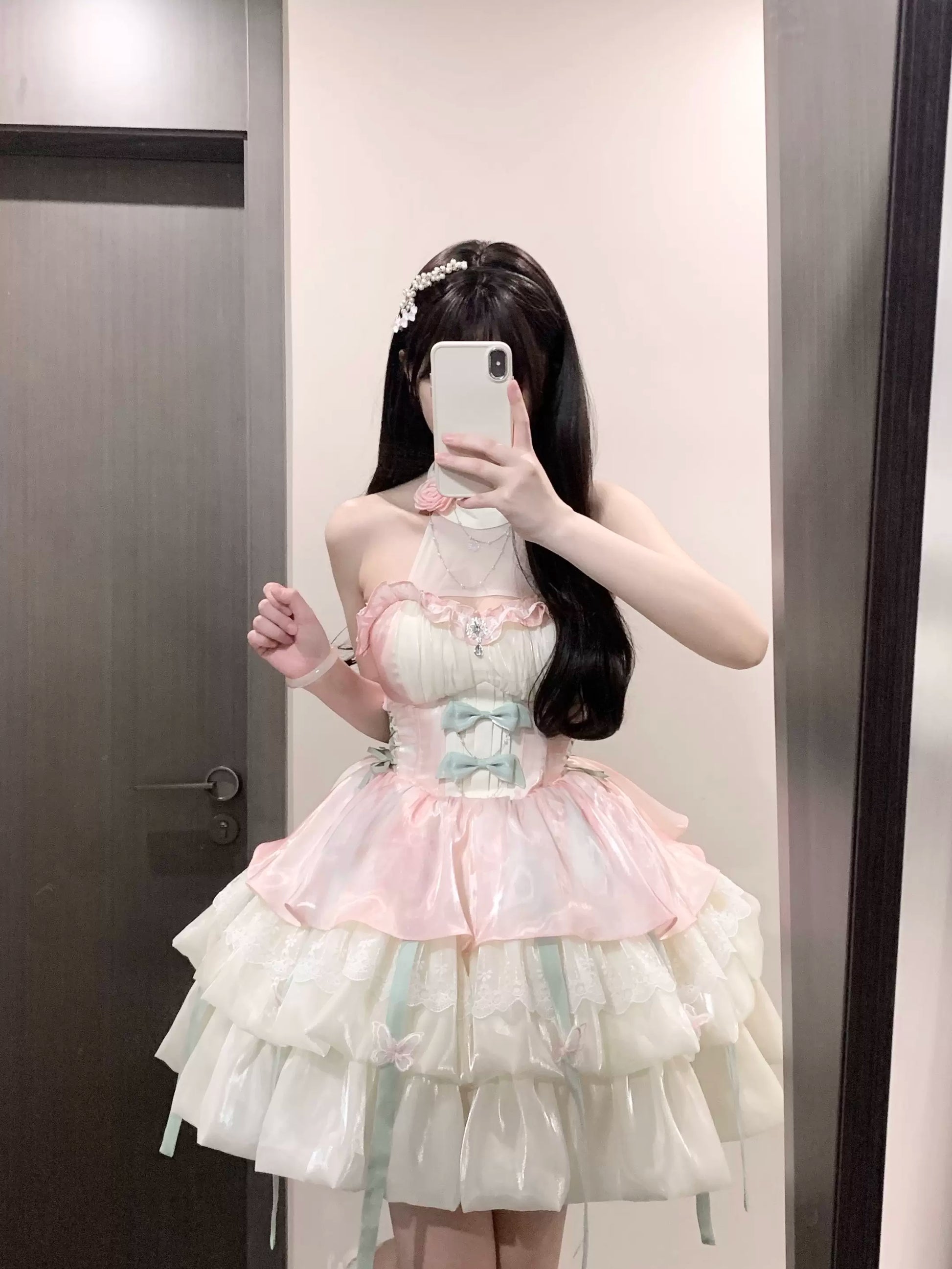 Platycodon House - Love Goddess - Elegant Lolita Dress Halter Puff Princess JSK Dress