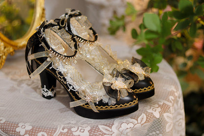 One Night - Handmade Luxuriant Tea Party Lolita Shoes