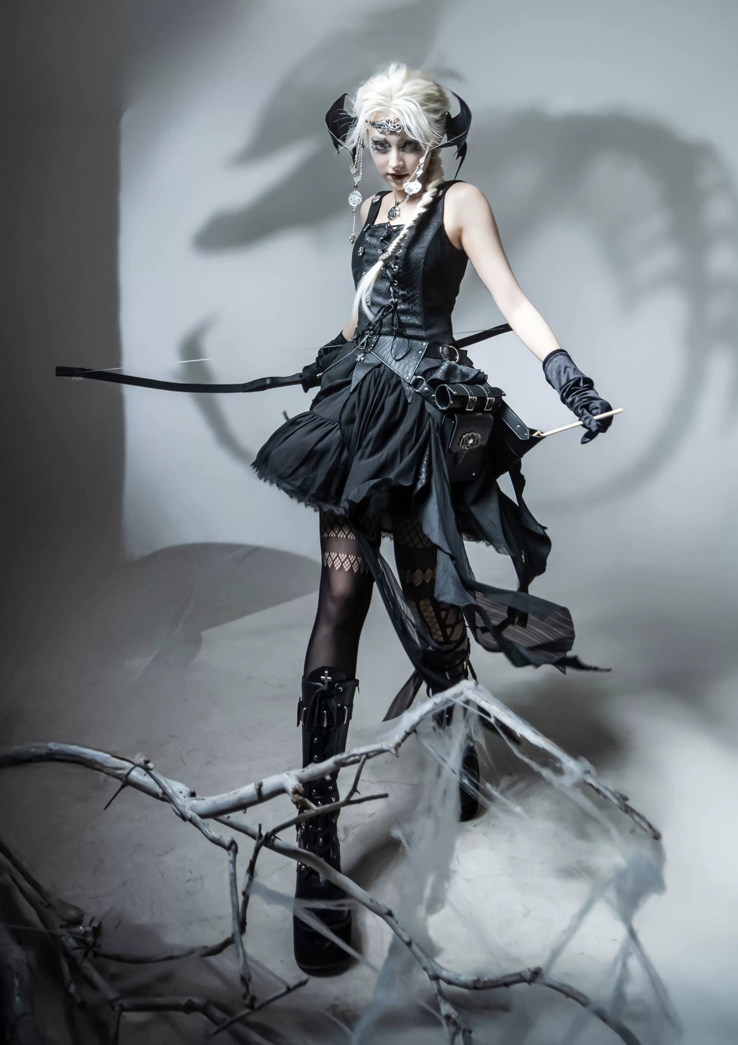 Wuyuzhe - Dragoon Knight 3.0 Version - Western Fantasy Style Lolita Irregular Skirt Set Lolita Vest