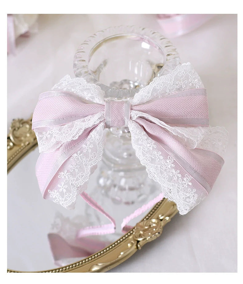Xiaogui - Sweet Lolita Headdress Pink Handmade Christmas Accessories