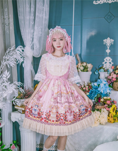 Niu Niu - Plus Size Lolita Shirt Lace Mesh Blouse