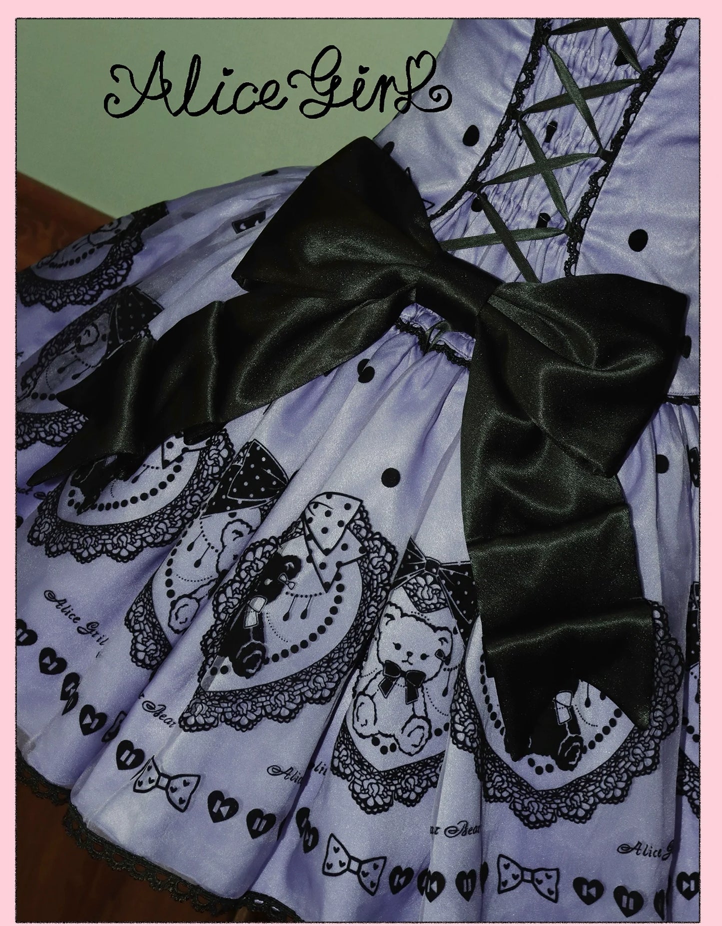 Alice Girl - Brown Sugar Bear - Printed Sweet Lolita Dress, Multiple Styles