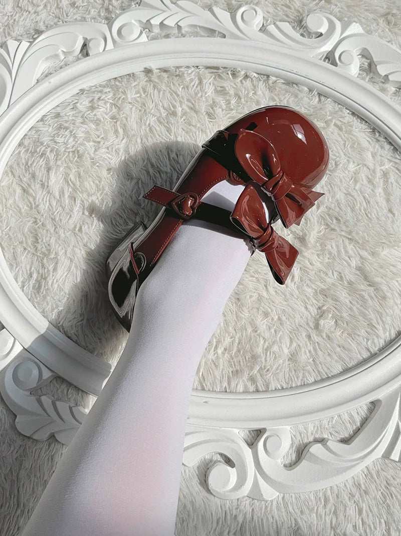 Beauty Bunny - Kawaii Lolita Shoes Low Heels Round Toe PU Shoes