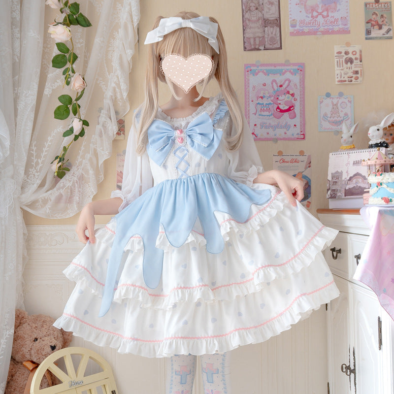 Eieyomi - White Peach Mousse - Sweet Lolita Summer JSK