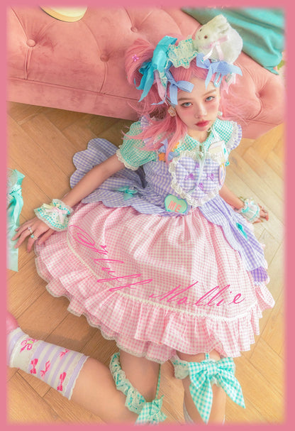 Fluff Mollie - Bean Breakfast - Sweet Lolita Overskirt Daily Daily Petaled Skirt