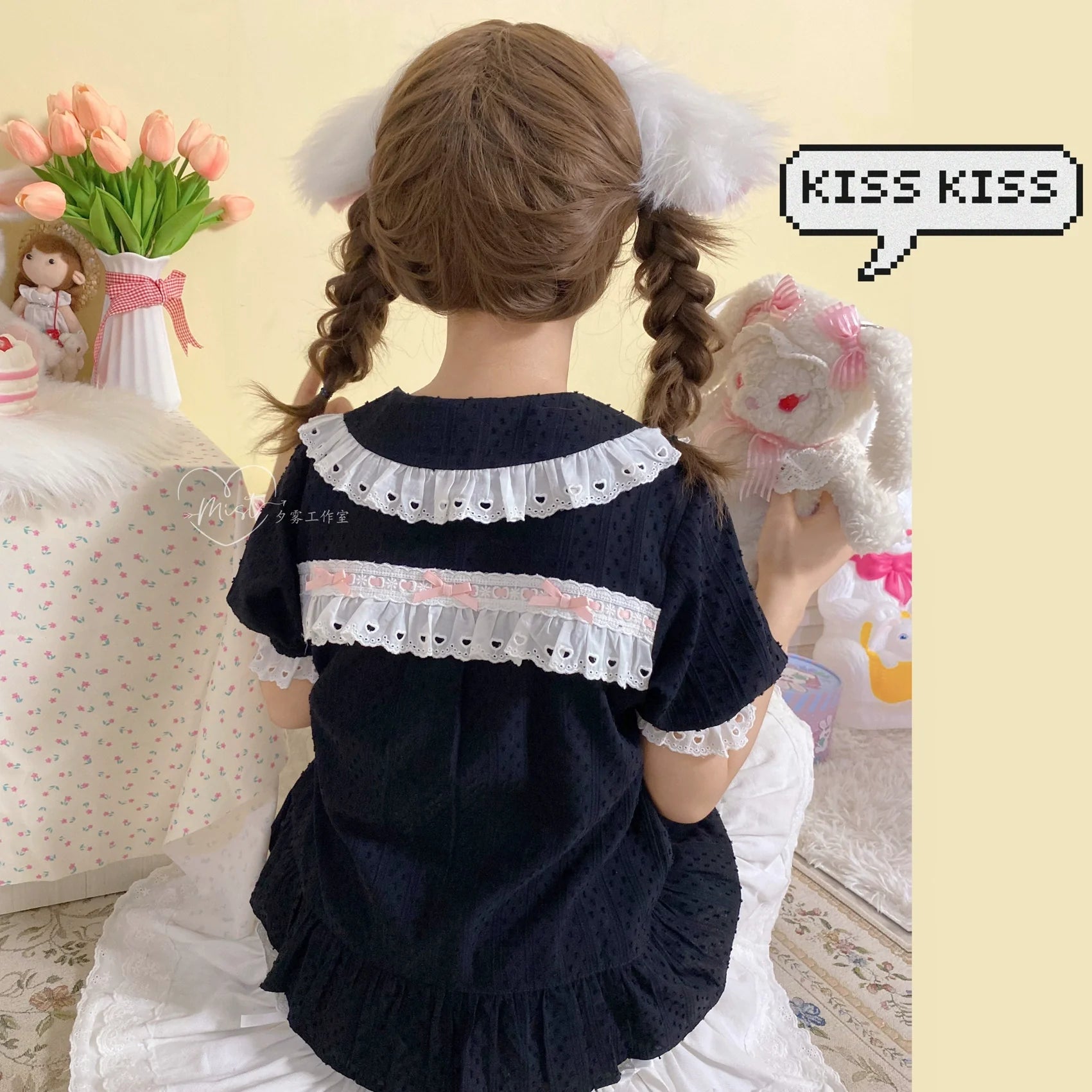 MIST - Cotton Sweet Lolita Blouse, Peter Pan Collar