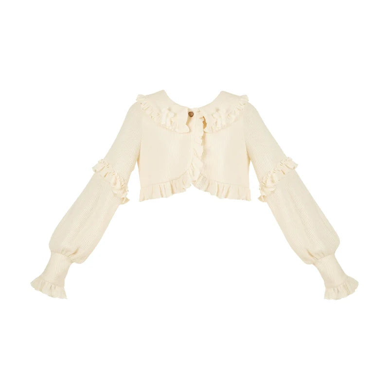 With PUJI - Oriole Time - Country Lolita JSK and OP Dress, Floral and Bird Print