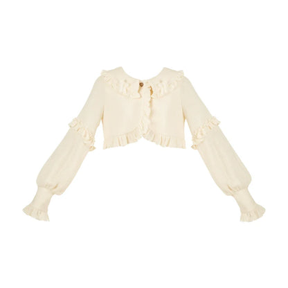 With PUJI - Oriole Time - Country Lolita JSK and OP Dress, Floral and Bird Print