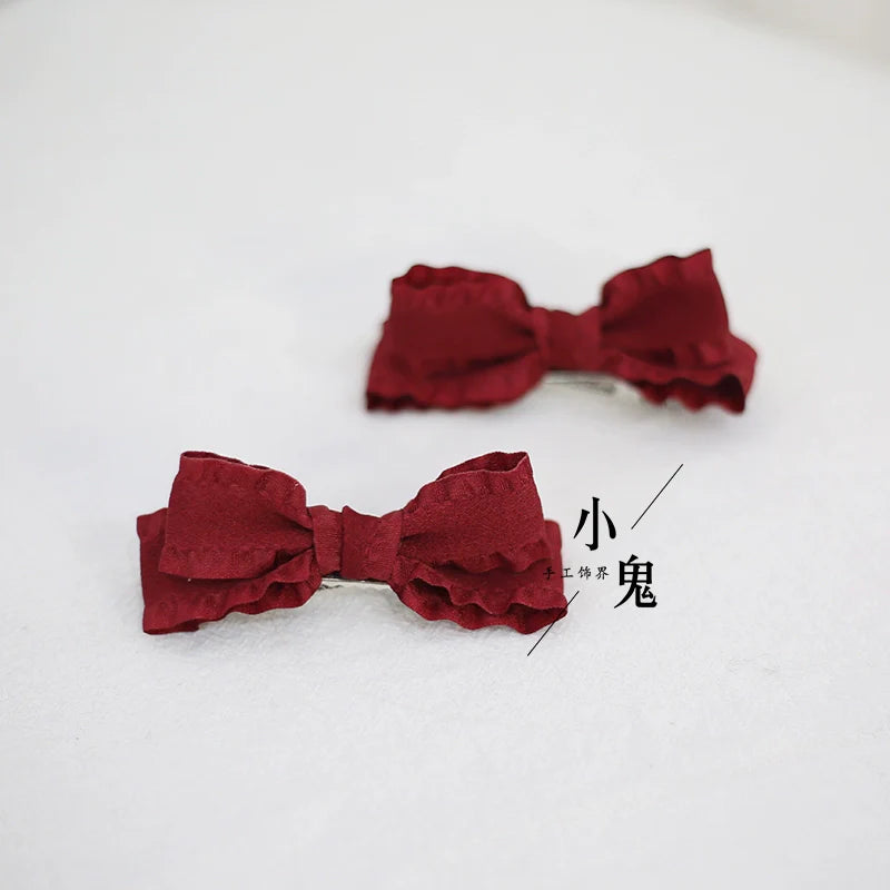 Xiaogui - Cute Lolita Headwear Ponytail Hairclips Daily Lolita Accessories