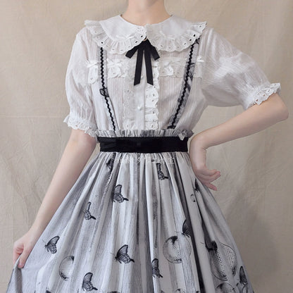 MIST - Cotton Sweet Lolita Blouse, Peter Pan Collar