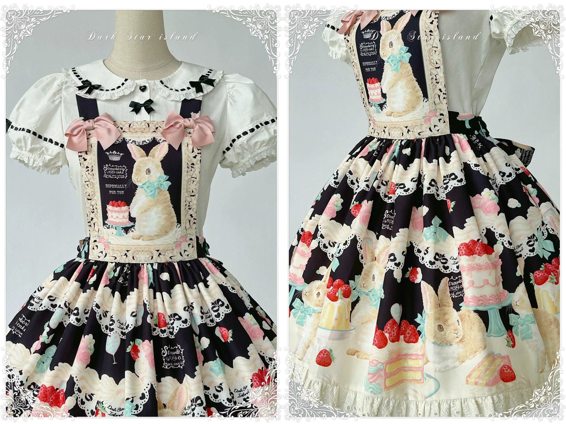 Dark Star Island - Honey Bunny Cake - Sweet Lolita JSK/OP/Strap SK/Shirt