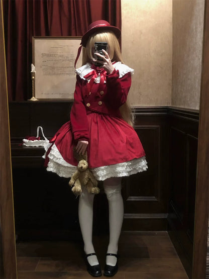 LeMiroir - Winter Solstice - Elegant Lolita Winter Short Coat & SK