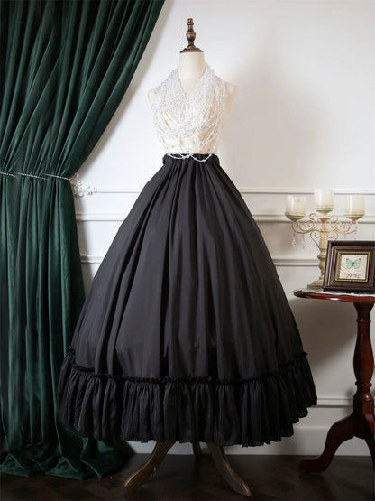 Muppet Mind Ben - Daily Lolita Extended Underskirt Black White and Red Lolita Skirt