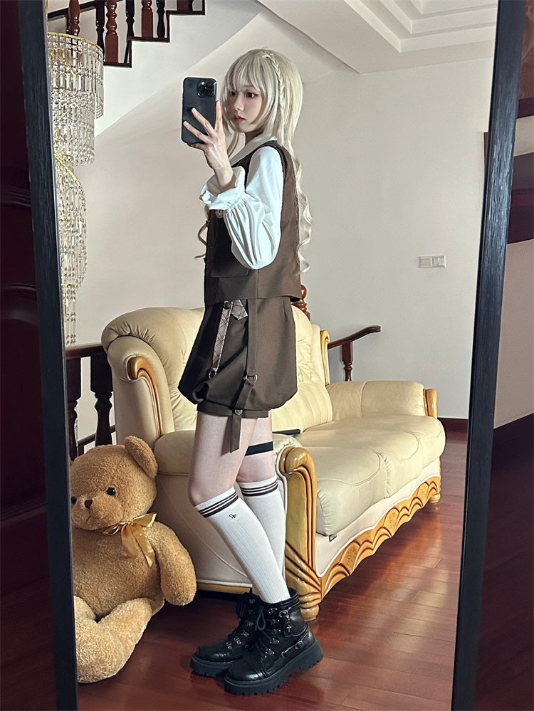 Letters from Unknown Star - Detective Rabbit Kiri - Ouji Lolita Outfits, Backpack Pants