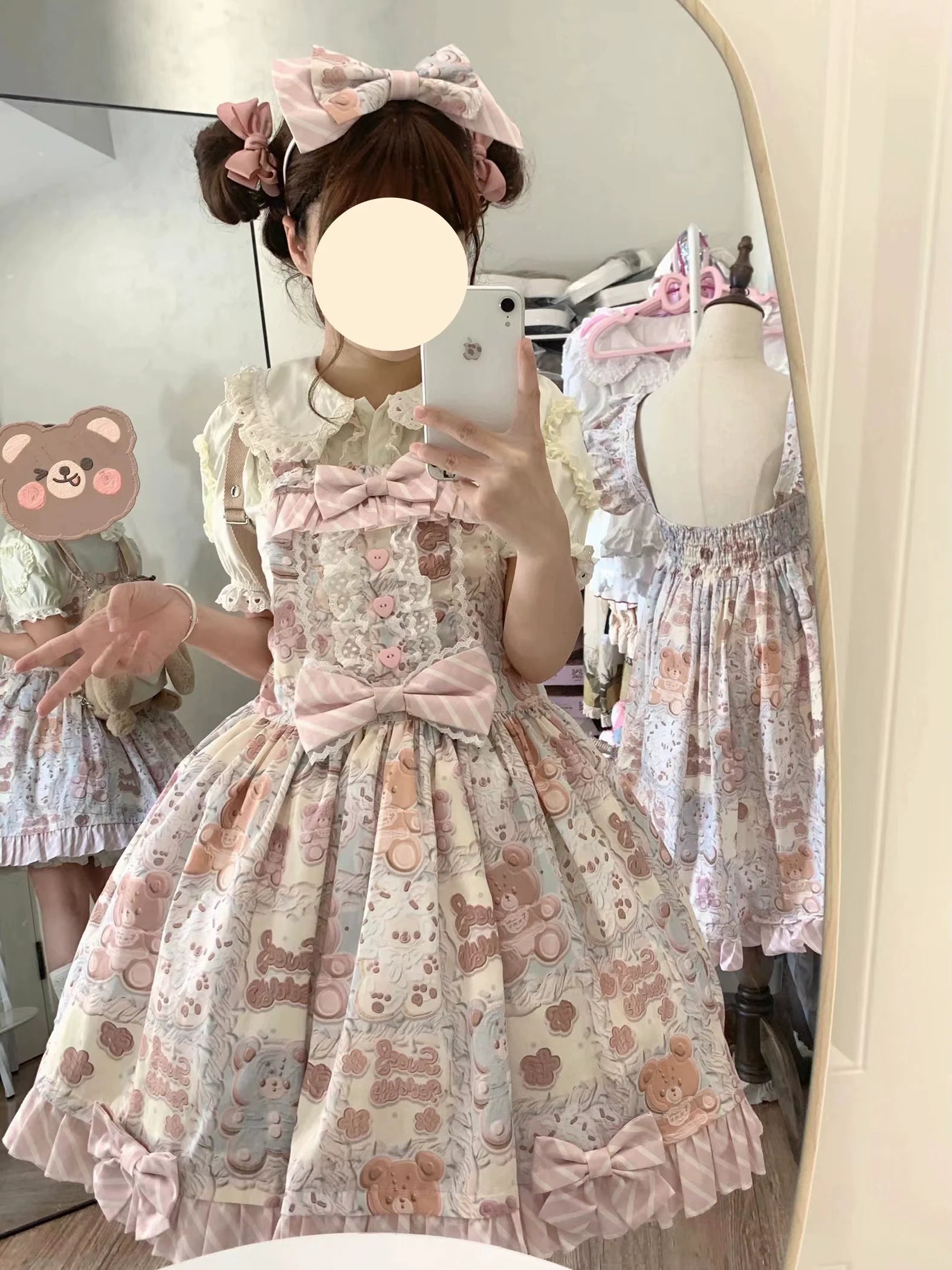 Akiyama Future Studio - Kawaii Little Bear Lolita Salopette Daily Lolita JSK