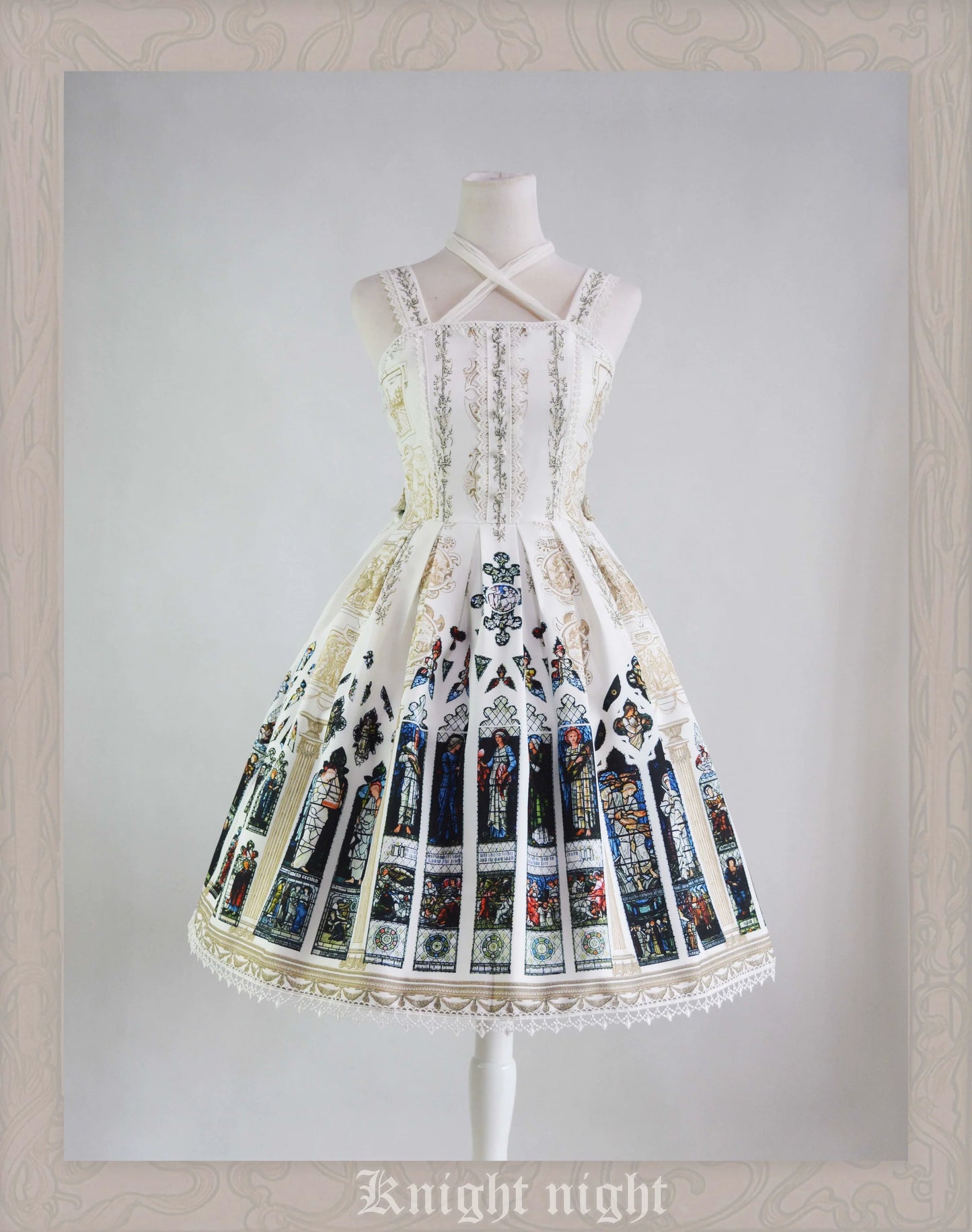 Knight Night - The Saint Priest - Vintage Lolita JSK Dress Halter Neckline