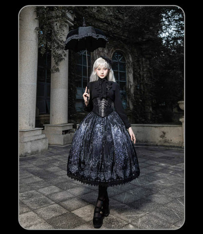 Susin Lolita - Bone-Eroded Butterfly - Gothic Lolita JSK & SK Set