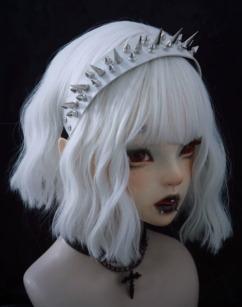 Strange Sugar - Gothic Lolita KC Faux Leather Punk Lolita Hair Accessories