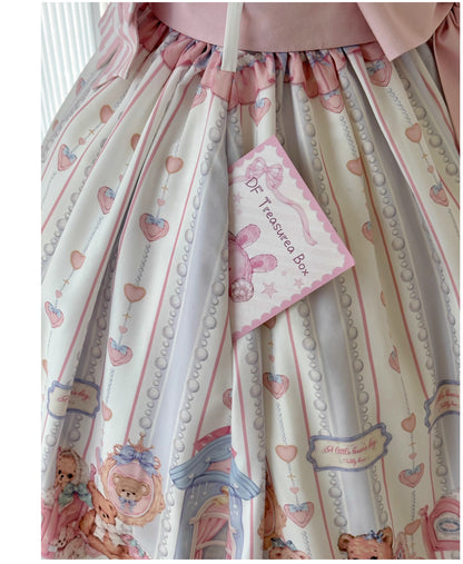 Eternity Spring - Barbie Bear - Sweet Lolita Bear Print JSK and OP