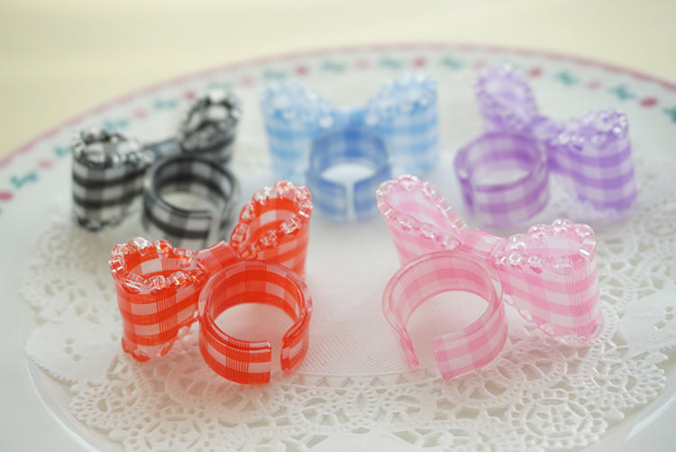 Cat Tea Party - Sweet Lolita Bow Ring and Necklace